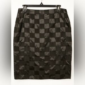 J.McLaughlin Womens Black Checkered Skirt | Size 14 | Workwear Staple